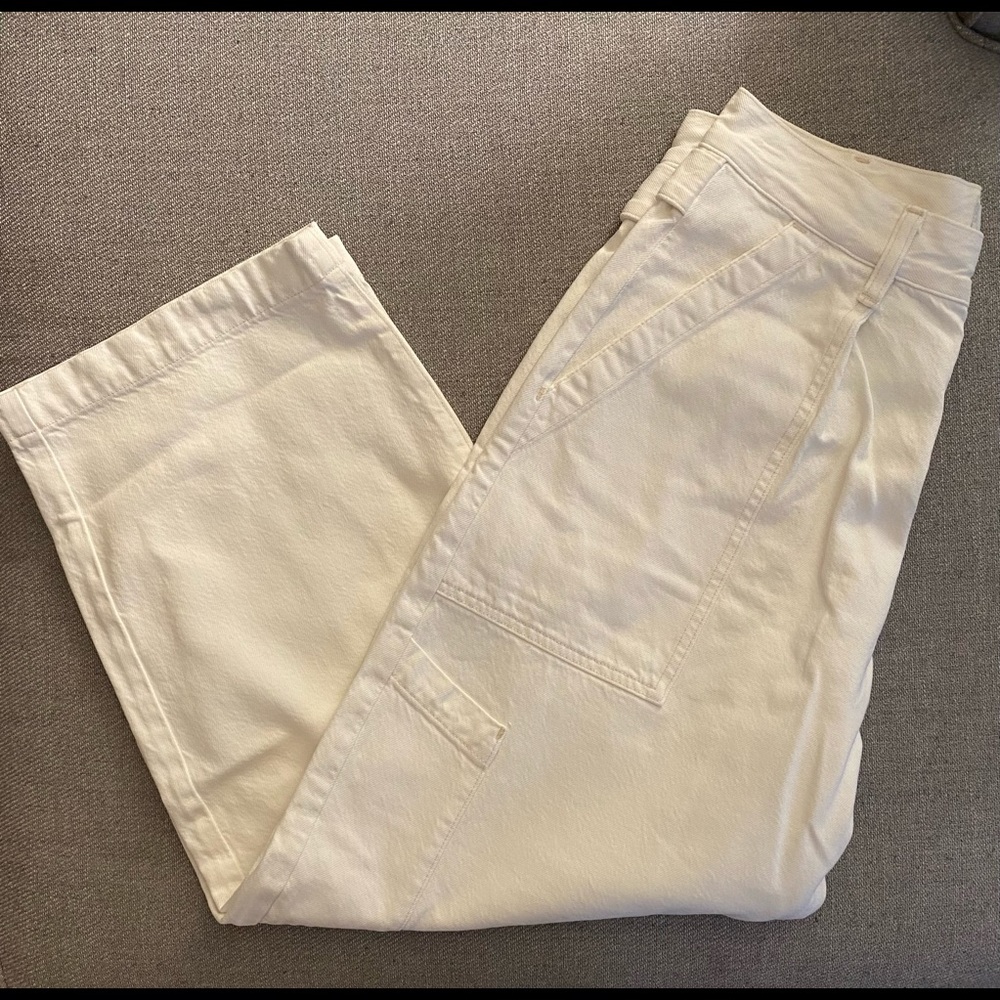 New with tags Agolde mari oversized utility pants in white